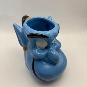 Disney Aladdin GENIE Large 3D MUG CUP Blue Ceramic